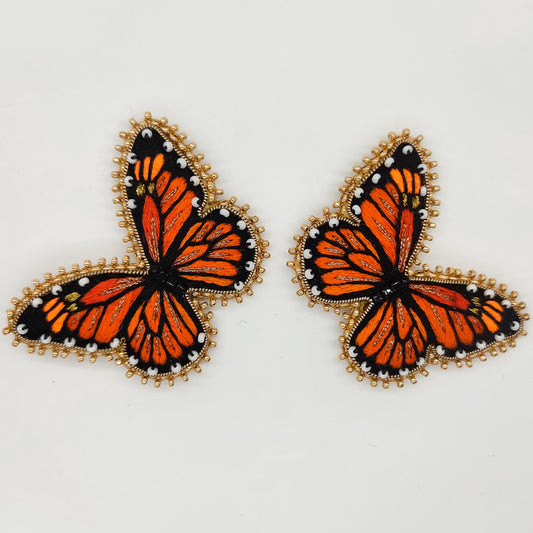 Boucles d'oreilles Papillon Monarque